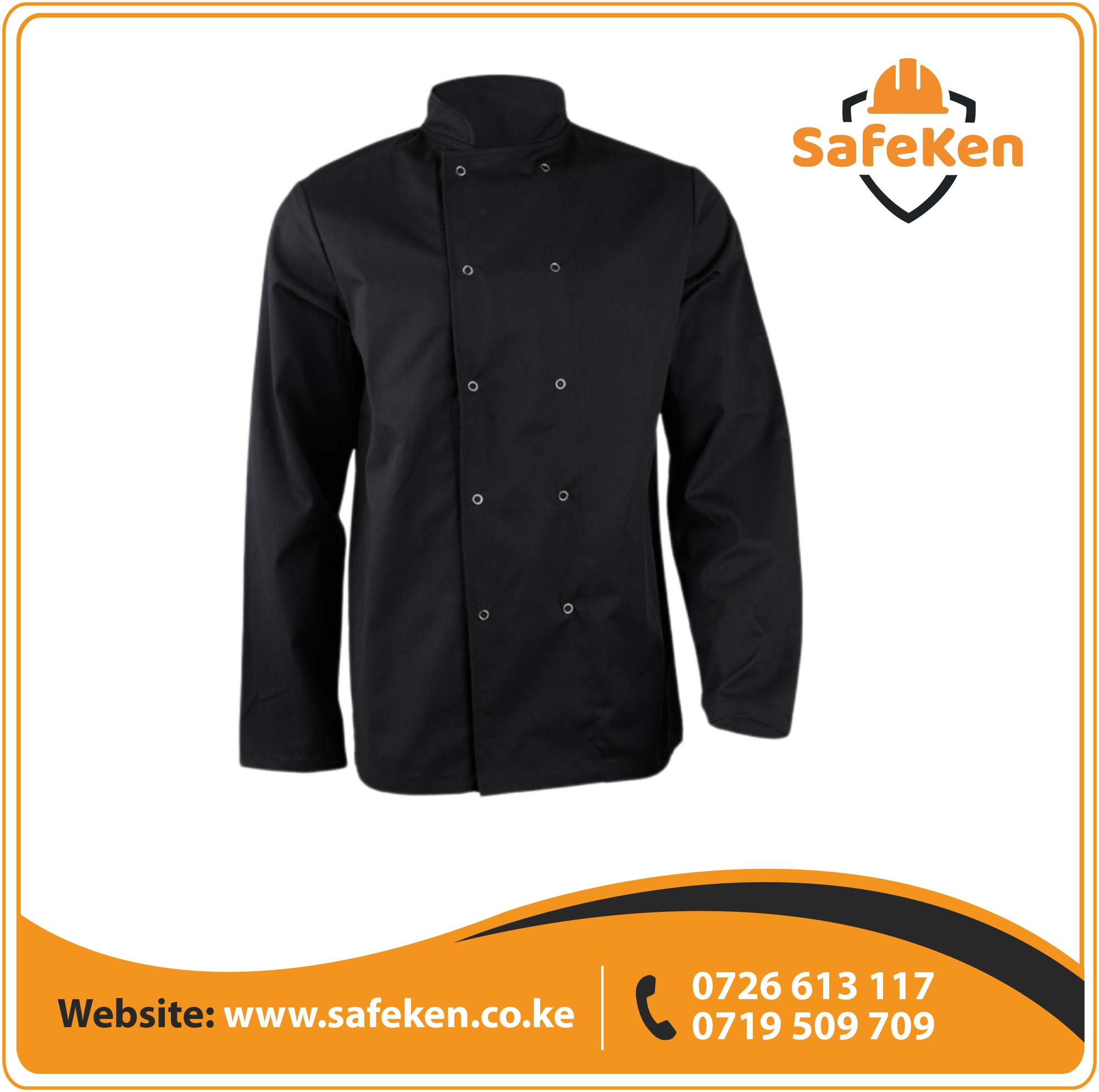 Black Long Sleeve Chef Jacket